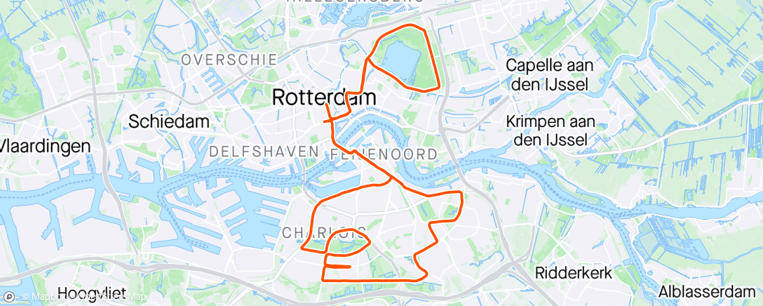 アクティビティ「🇳🇱 - Rotterdam Marathon - Sub 3 🎯」の地図