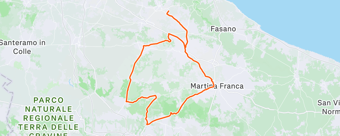 Карта физической активности (Endu relax in Valle d’Itria)