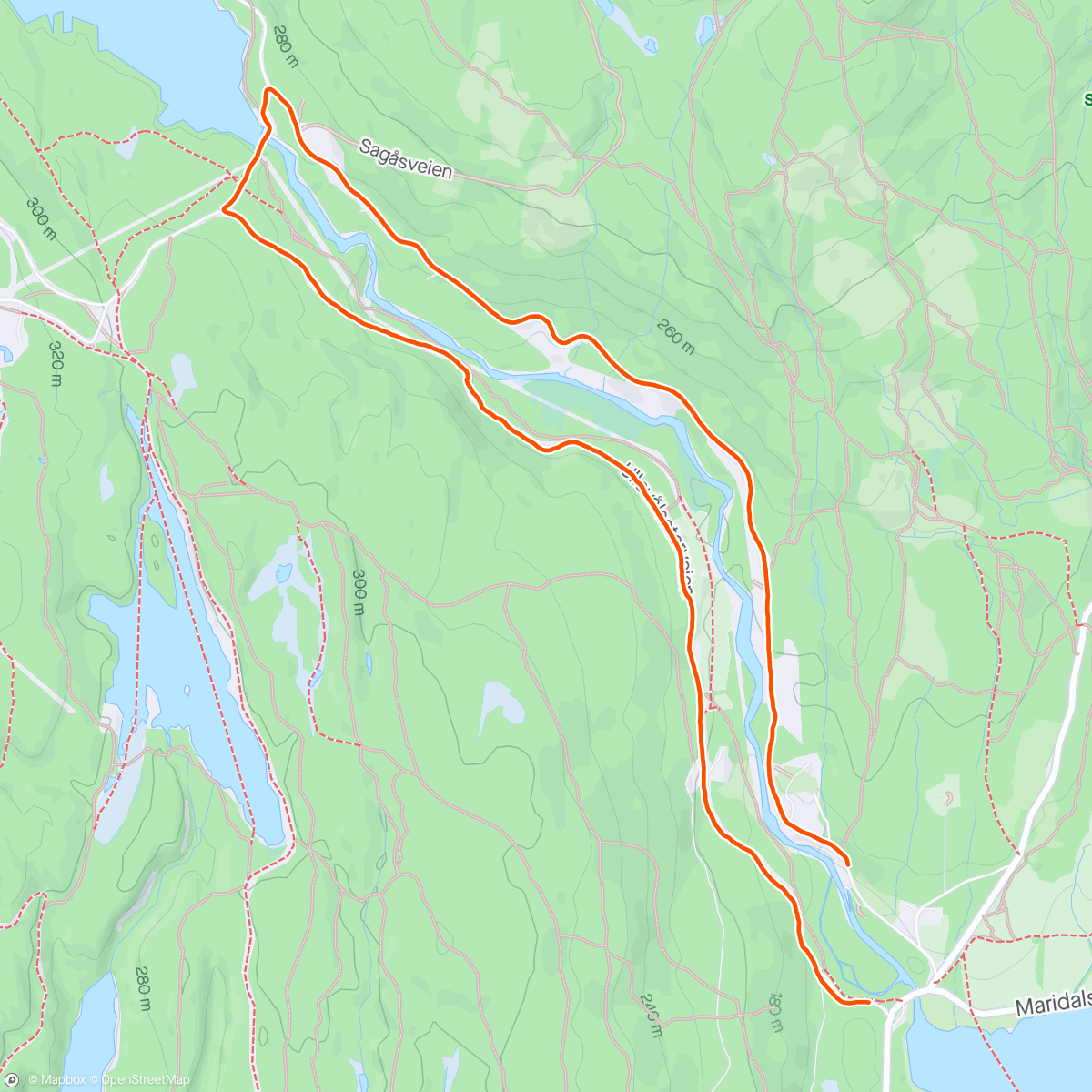 Map of the activity, Mens NH på rulleski
