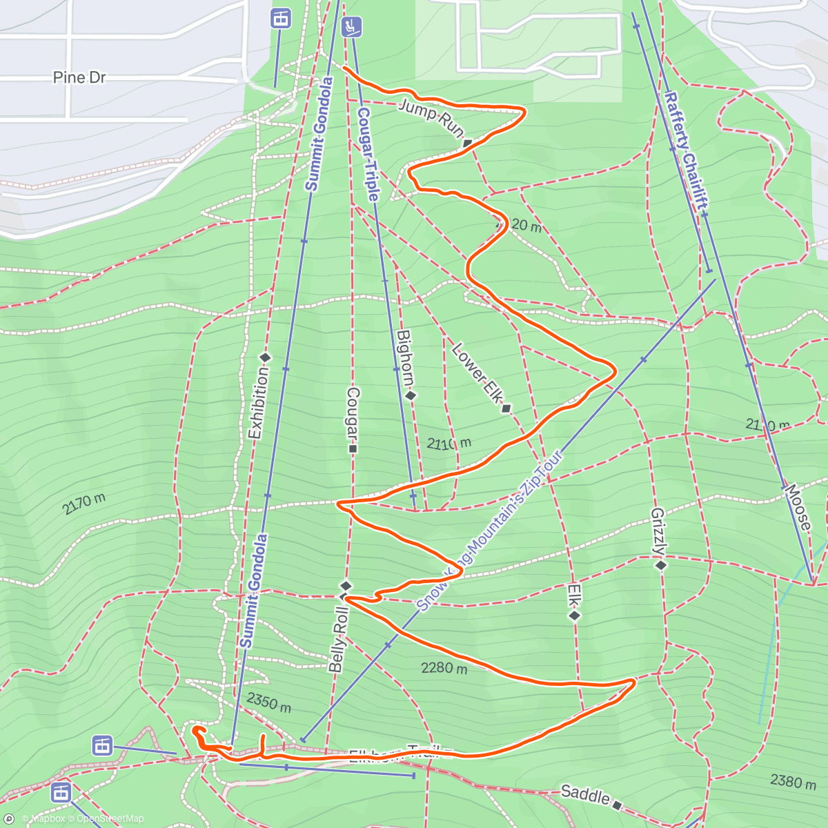Map of the activity, Summer Kinger No. 1