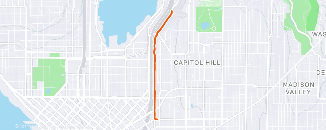 Map of the activity, Evening Run