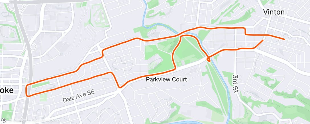 Map of the activity, am tracks