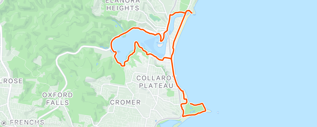 Map of the activity, Chrissy Long Run