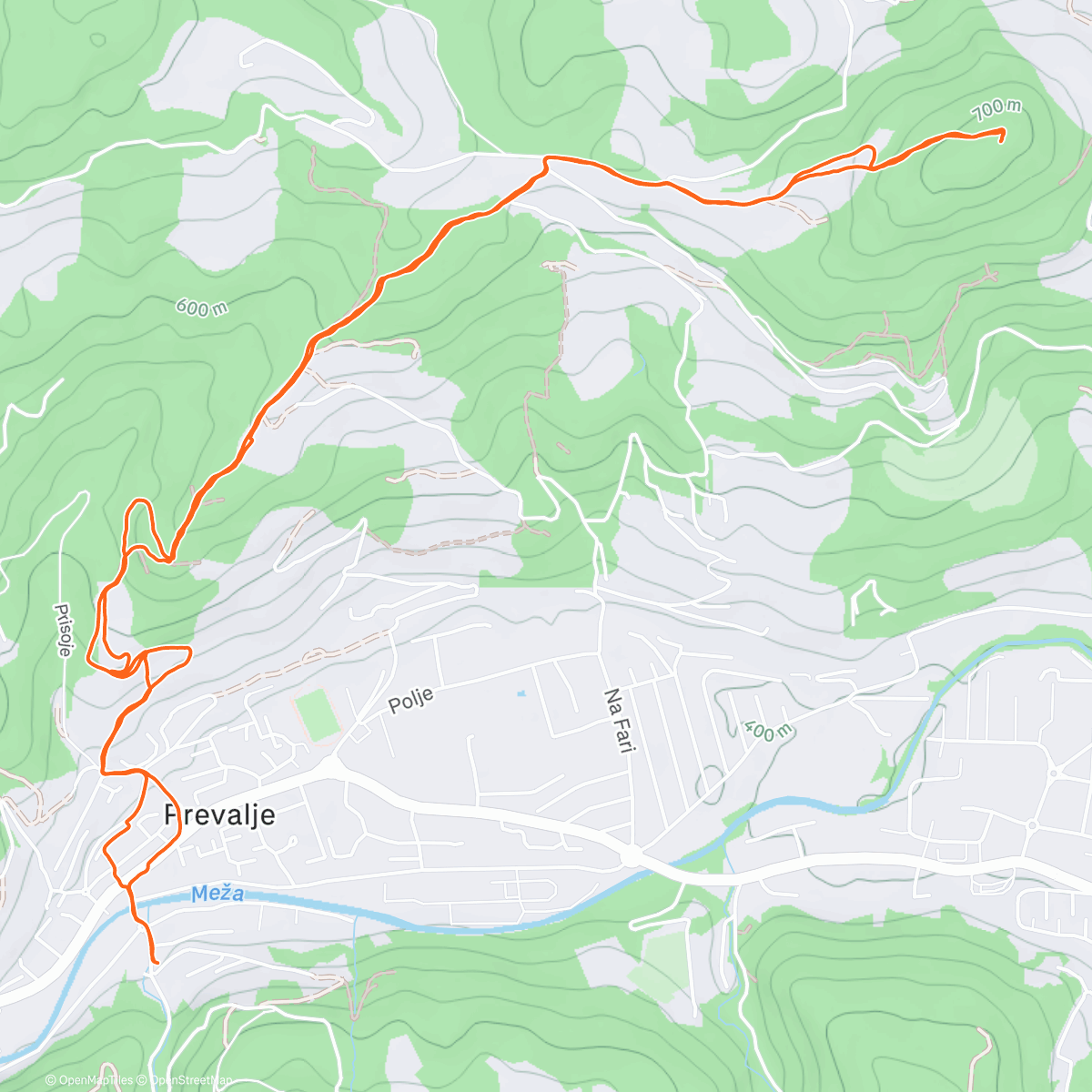 Map of the activity, Brinjeva gora z Lino in Honorjem