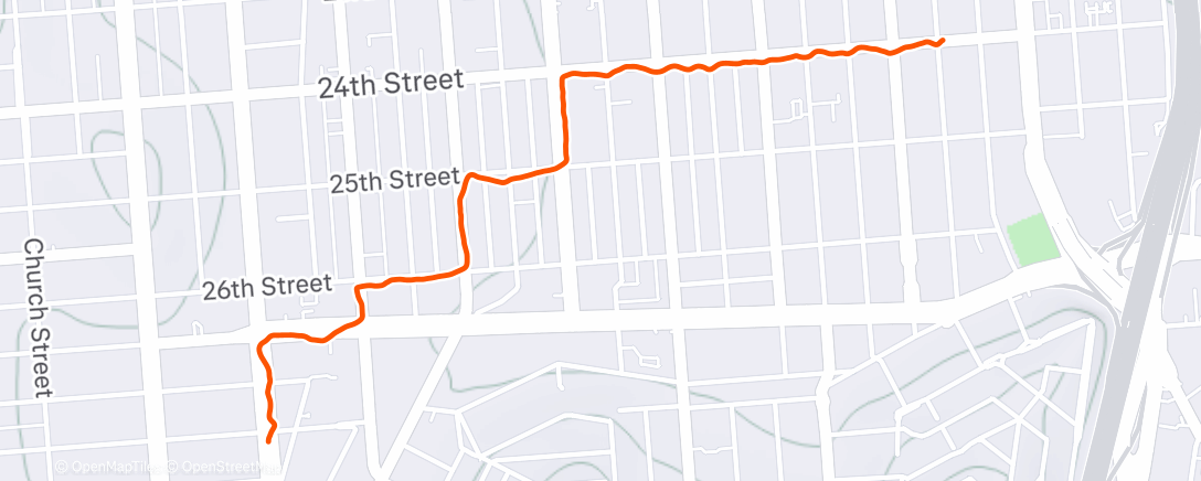 Map of the activity, Morning Run