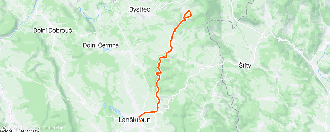 Map of the activity, Lanškroun Mountain Bike Ride