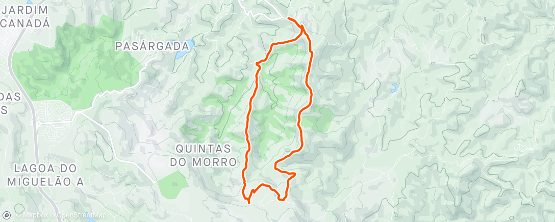 Map of the activity, Percurso Hard Enduro
