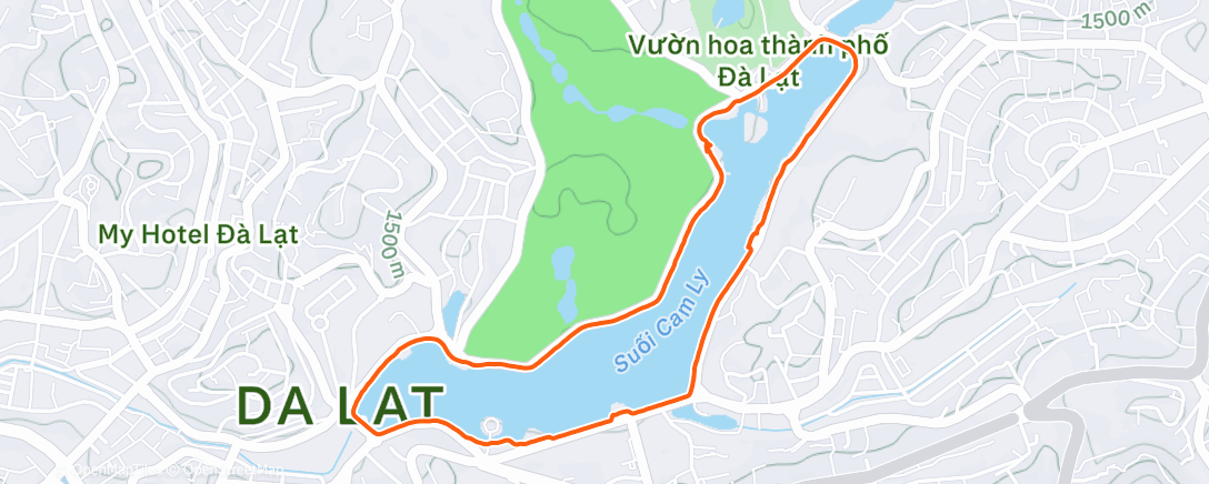 Map of the activity, Evening Walk