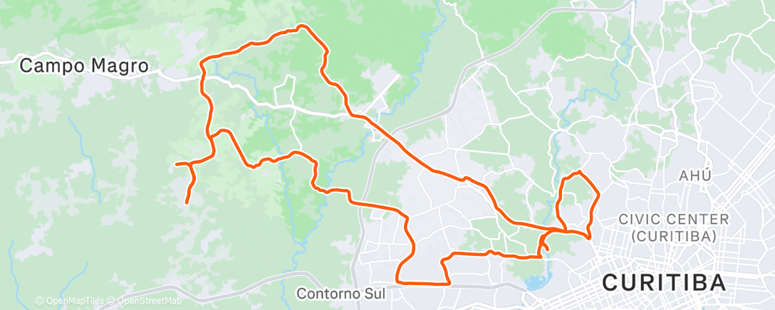 Map of the activity, Veloce - Canelinha - Manoel Ribas