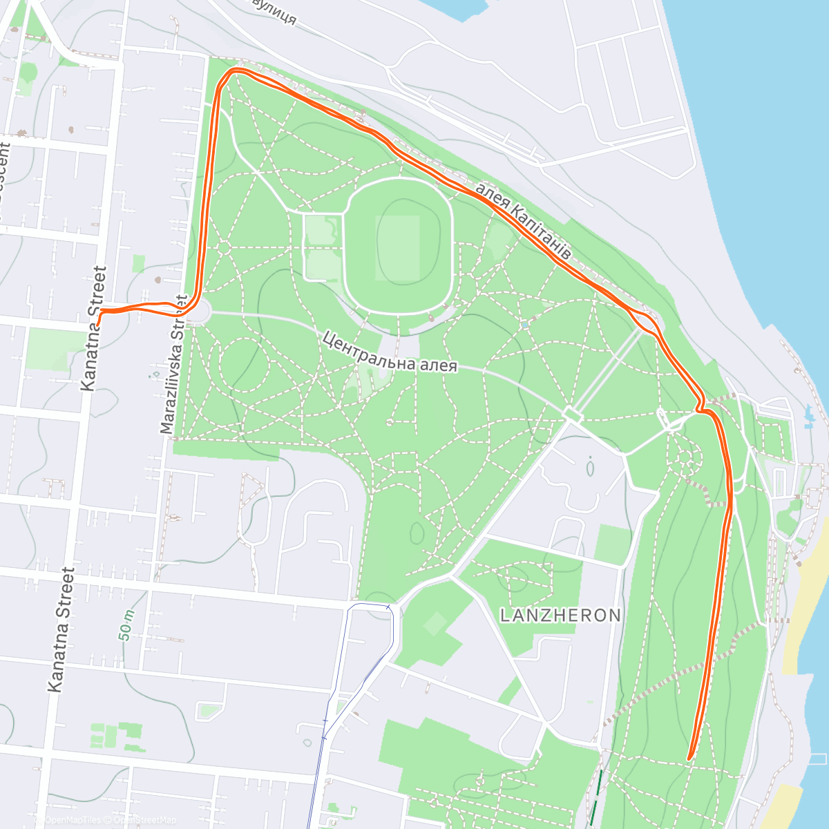 Map of the activity, New Shoes Run