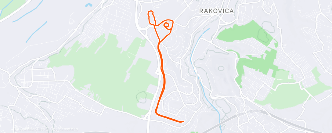 Map of the activity, Evening Run