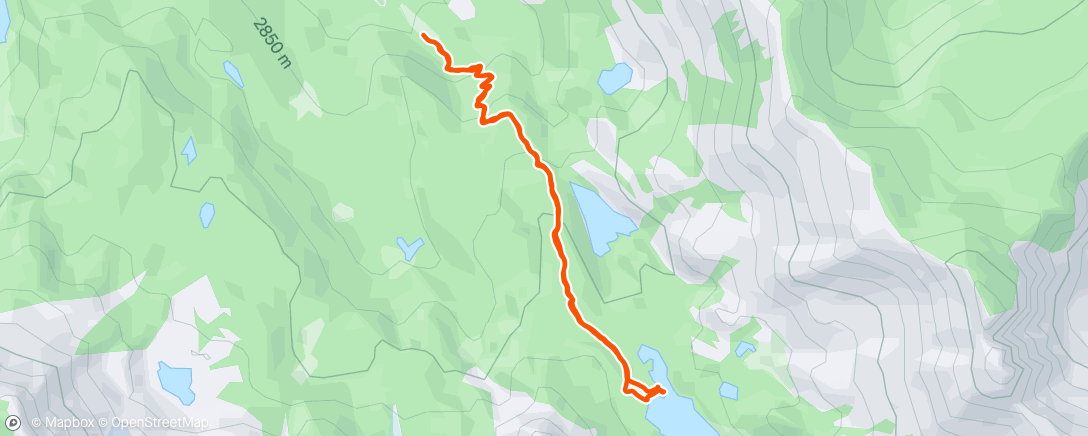 Map of the activity, Morning Hike