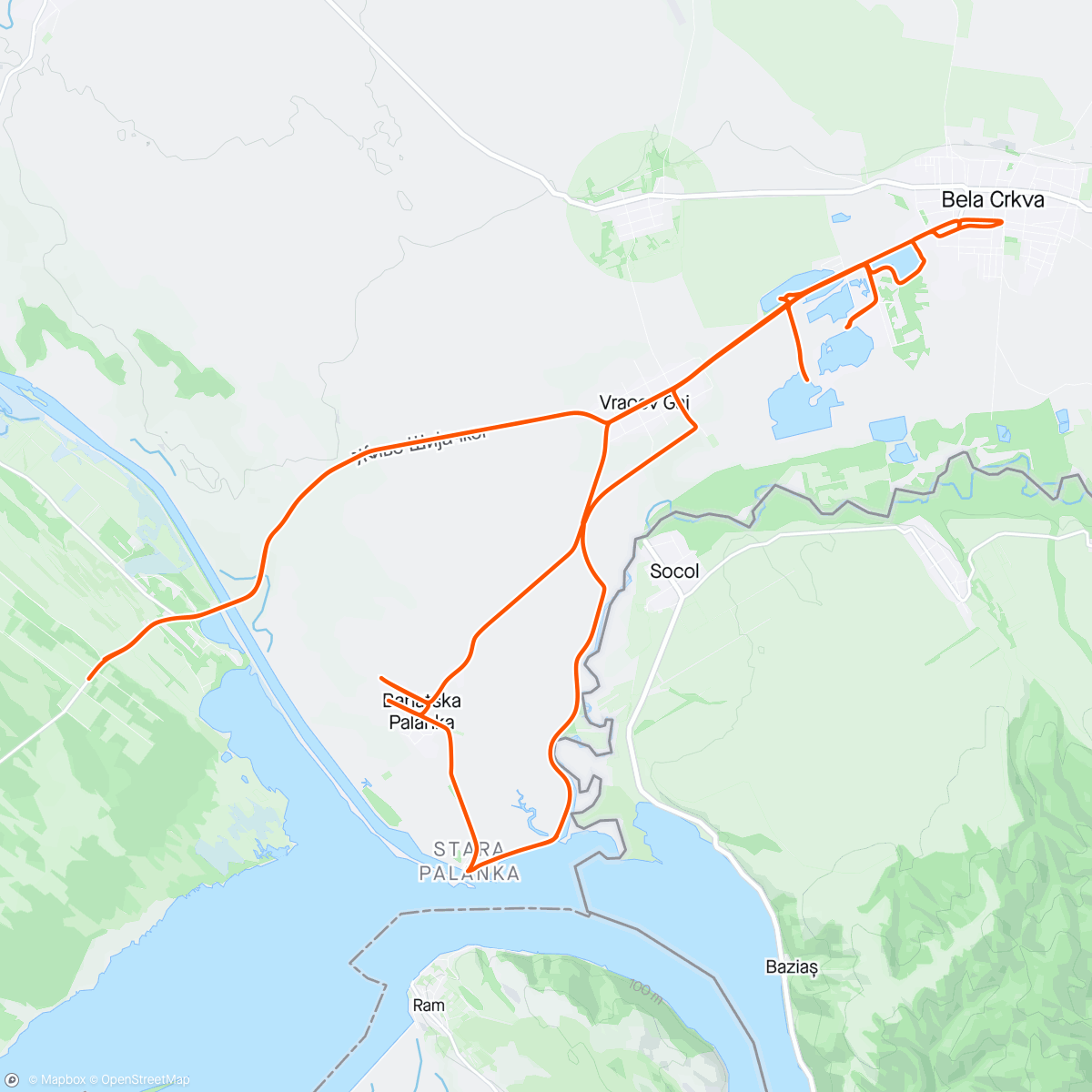 Map of the activity, Bela Crkva- Banatska Palanka