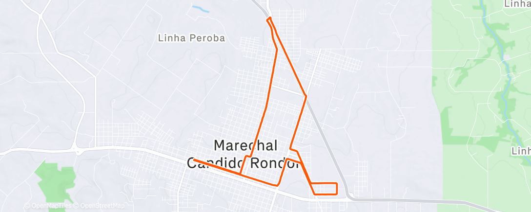 Map of the activity, Pedal noturno