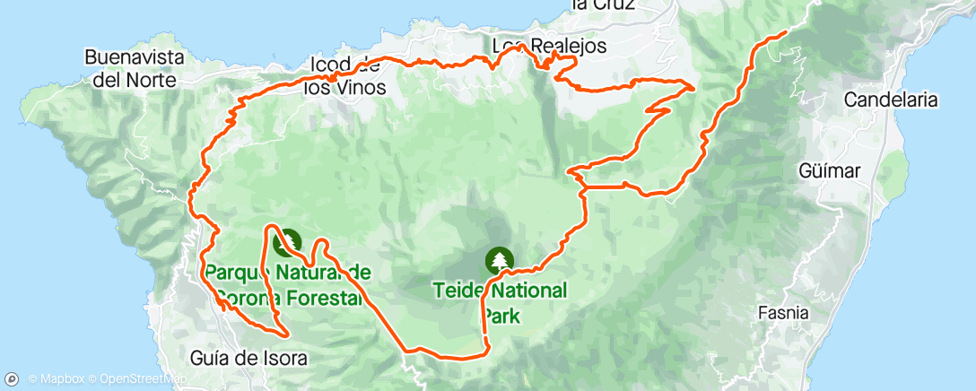 Map of the activity, Teide camp day 11