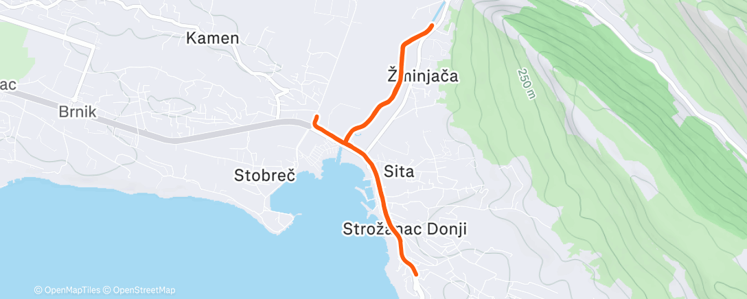 Map of the activity, Morning Run