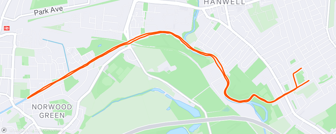 Map of the activity, Evening Run