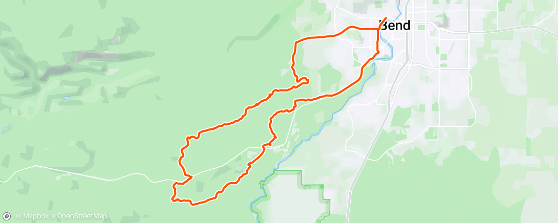 Map of the activity, Lunch Mountain Bike Ride