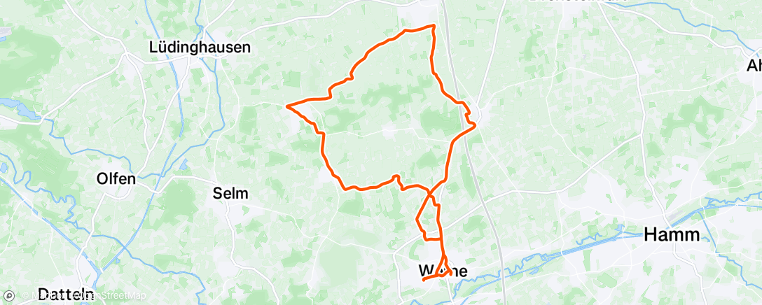 Map of the activity, Feierabendrunde mit Dr. Juretzko 🚴‍♂️🚴🏻