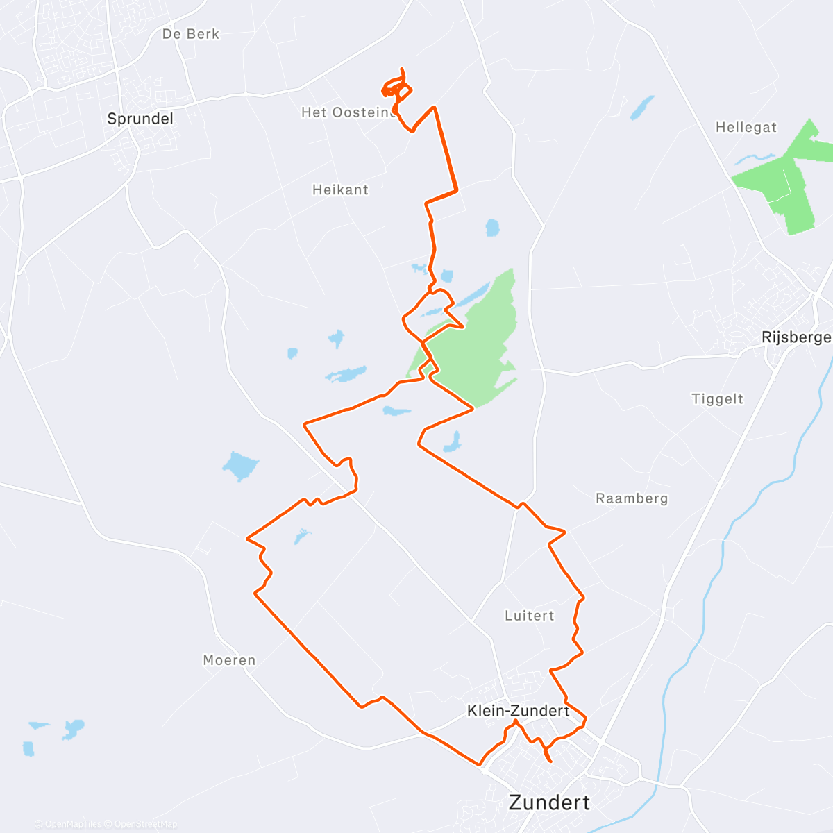 Map of the activity, Kerstcross Sprundel 🥇