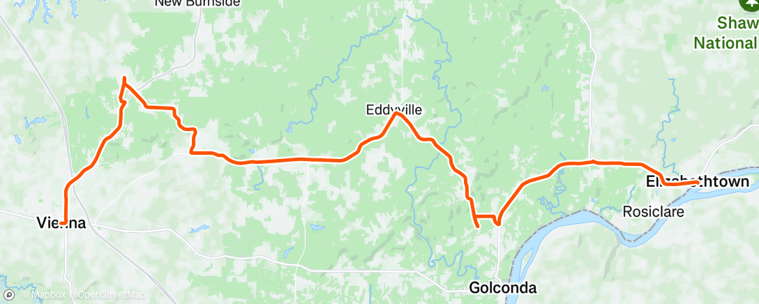 Map of the activity, Night Run 
95 miles of my HOTS 400 miler