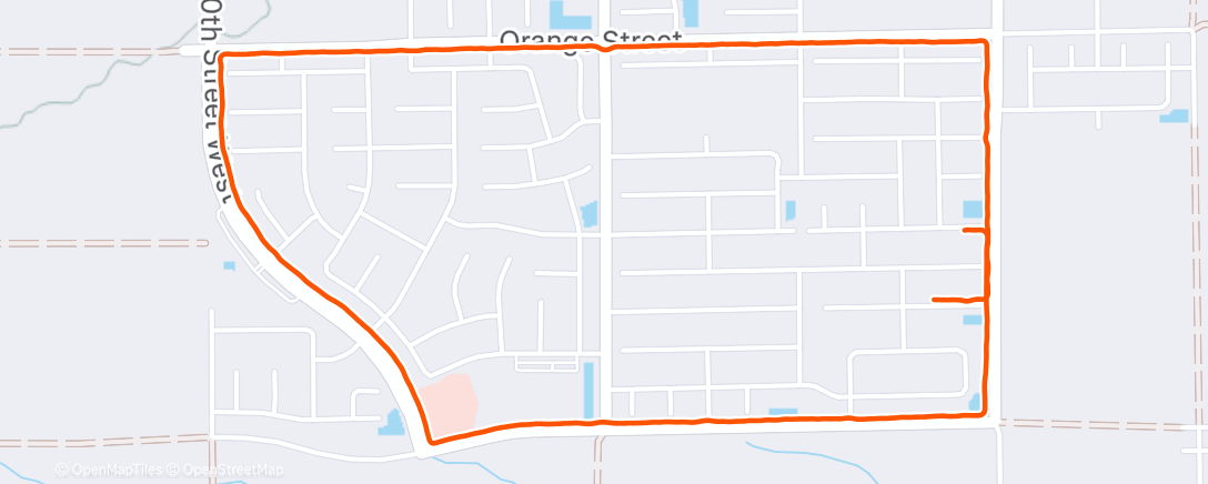 Map of the activity, Afternoon Recovery Run