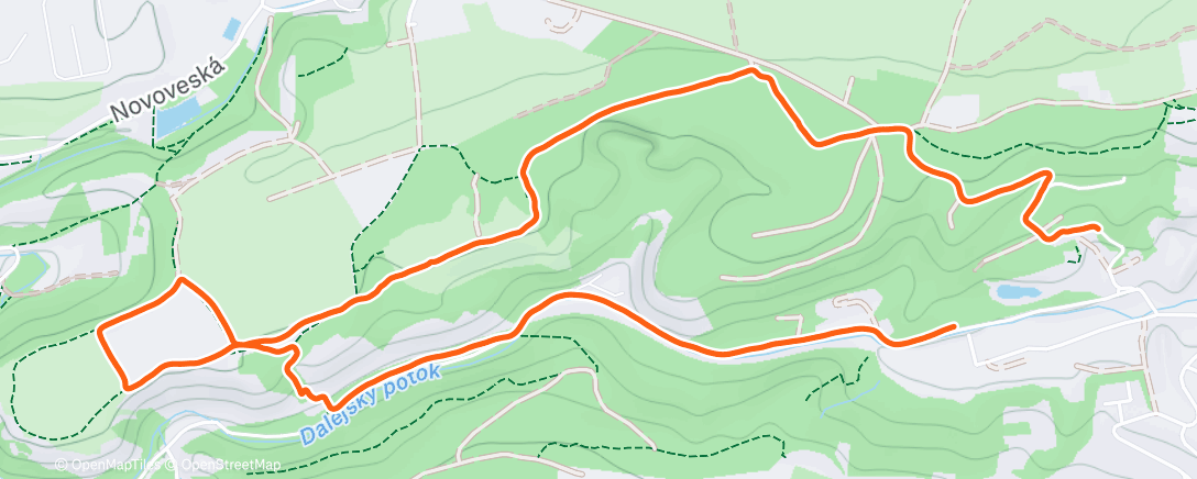 Map of the activity, Afternoon Trail Run