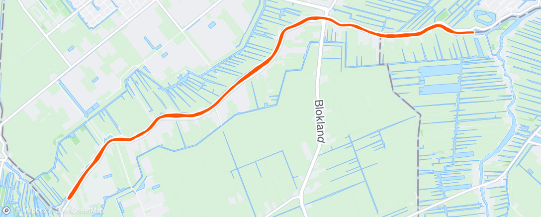 Map of the activity, Rowing 1x