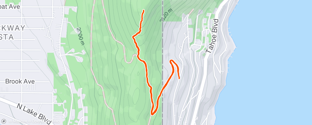 Map of the activity, Morning Hike