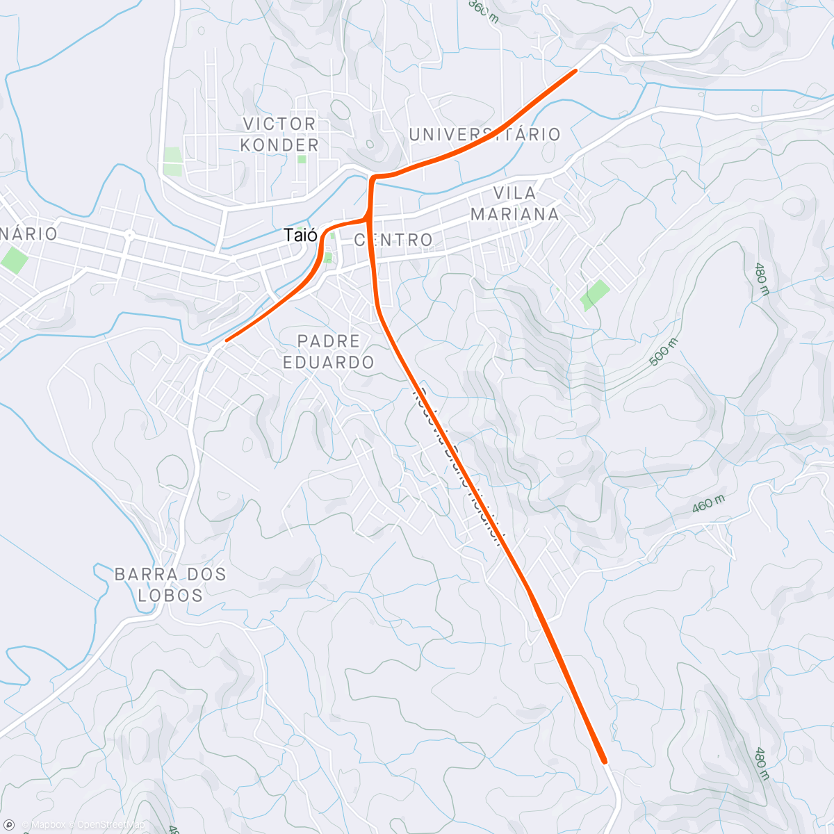 Map of the activity, Treino 14 3x MTB