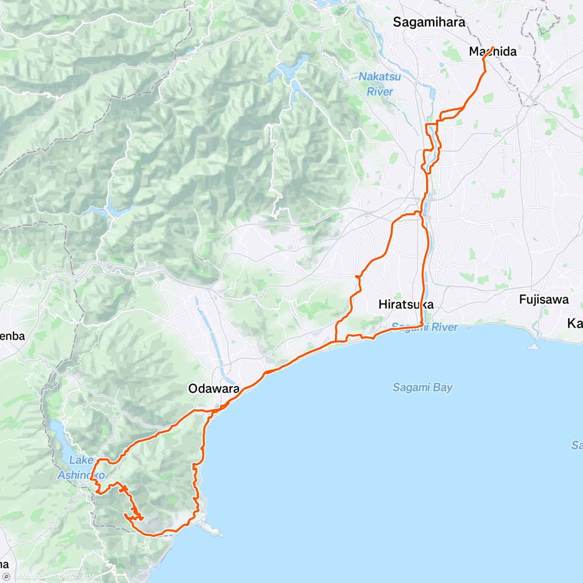 Map of the activity, 朝のライド