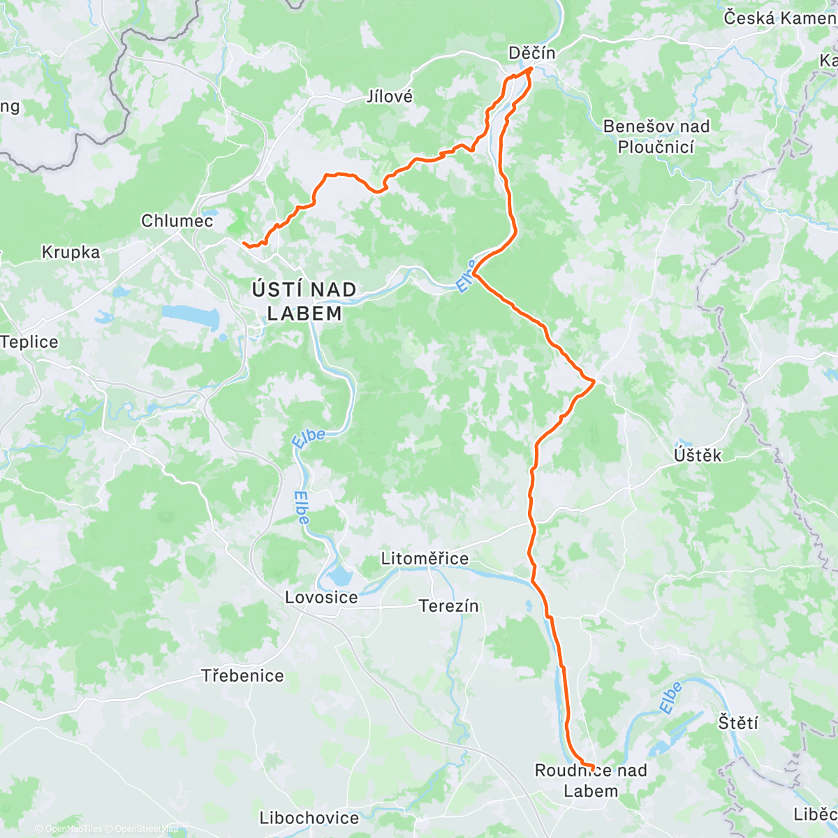 Map of the activity, Z garančky ride 💦