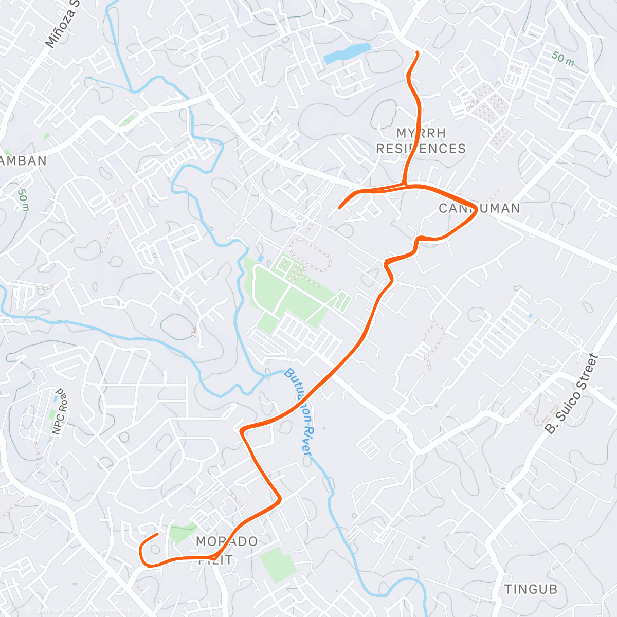 Карта физической активности (Cebu Morning Run 🇵🇭)