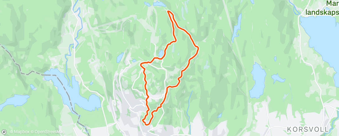 Map of the activity, Afternoon Run