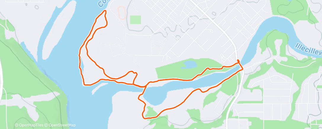 Map of the activity, Afternoon Trail Run