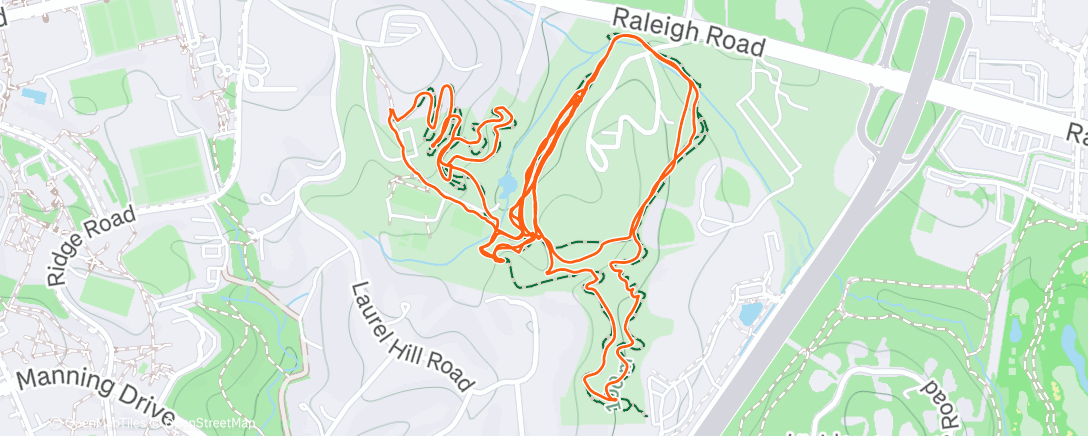 Map of the activity, Afternoon Mountain Bike Ride