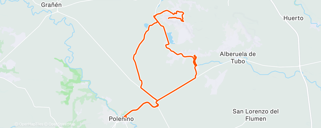 Map of the activity, Regando el Mobache con champan filtrado
