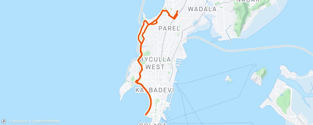 Map of the activity, Tuesday morning ride