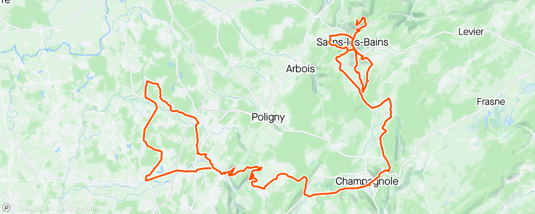 Mapa de la actividad, Tour du Jura Cycliste