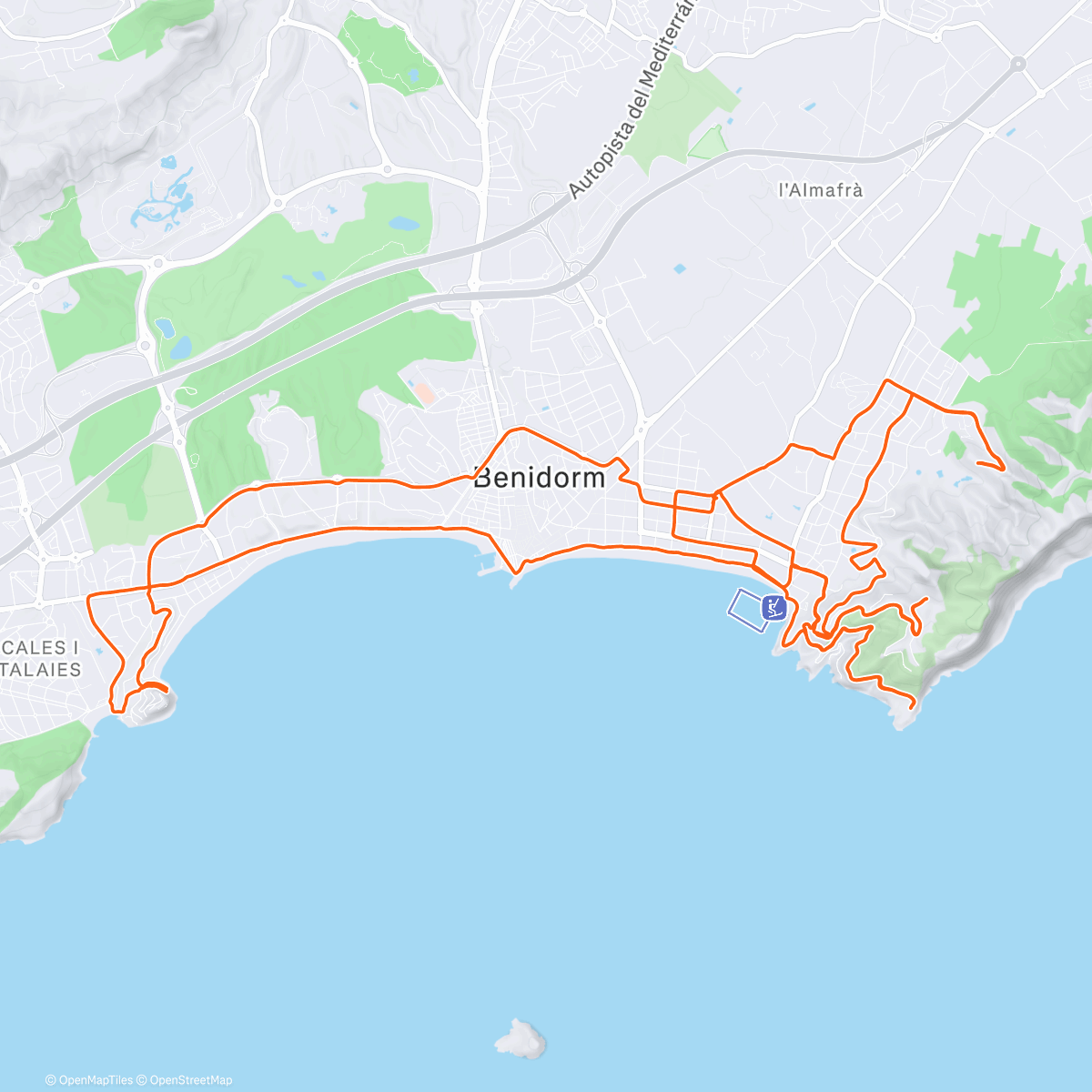 Map of the activity, Afternoon Ride