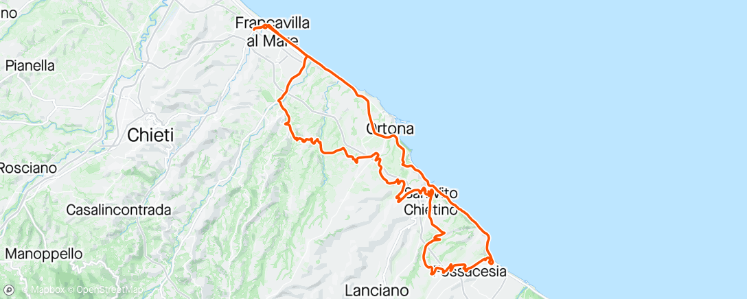Map of the activity, San Giovanni in Venere