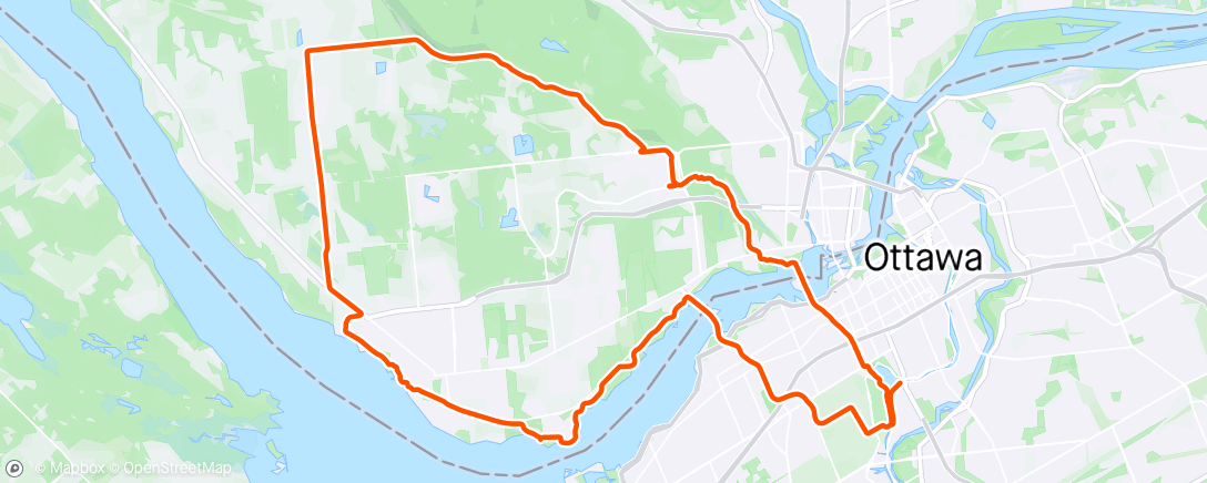 Map of the activity, Aylmer Loop: brisk and breezy