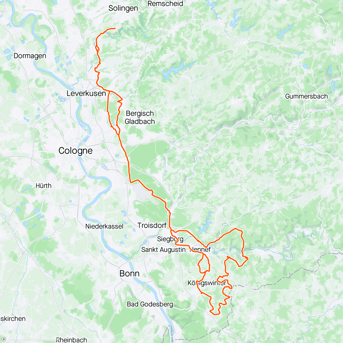 Map of the activity, Hinter den Söven Bergen