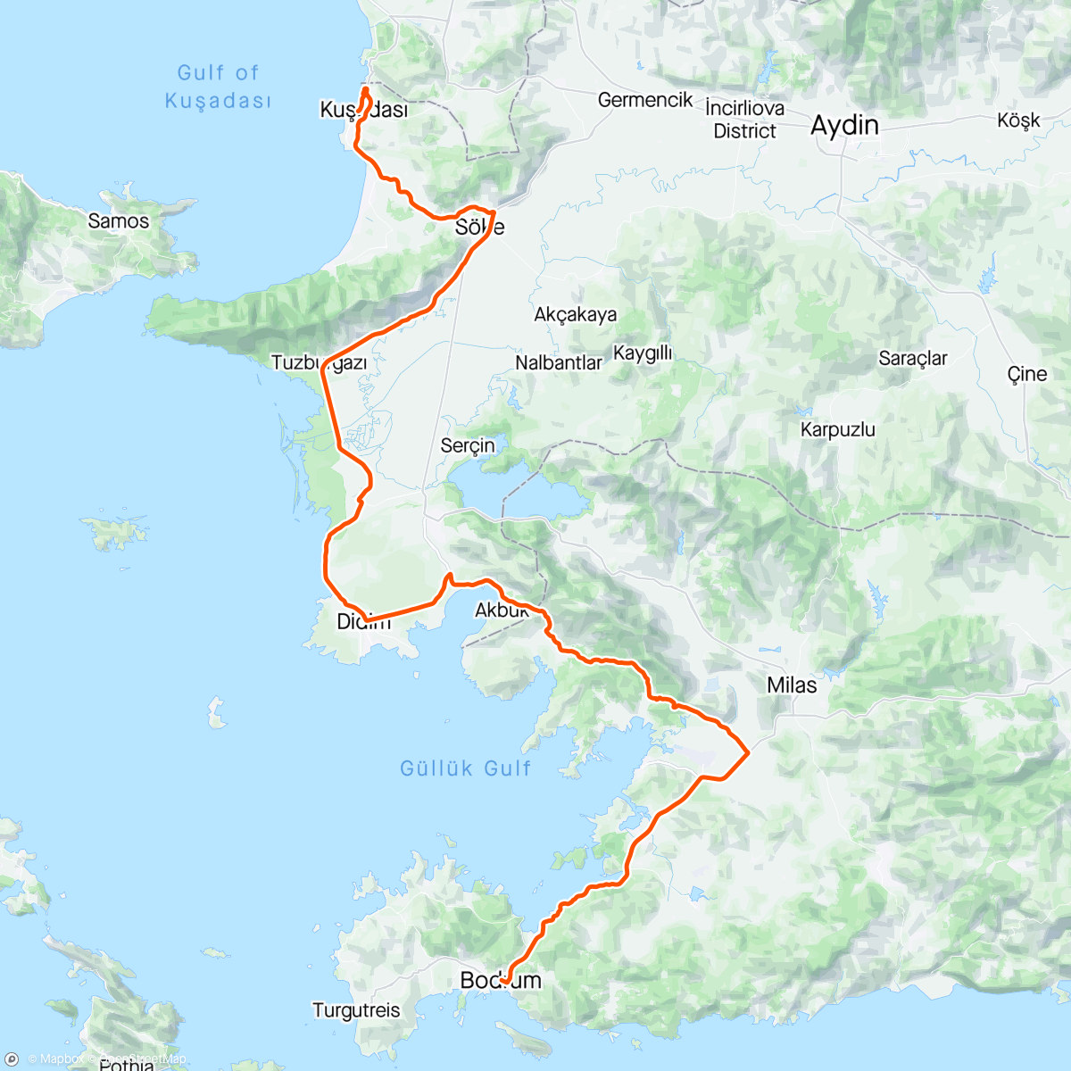 Map of the activity, Tour of Turkey stage 5