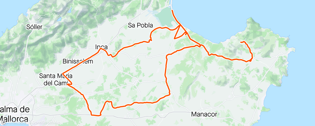 Map of the activity, Morning Ride 💨💦🔥