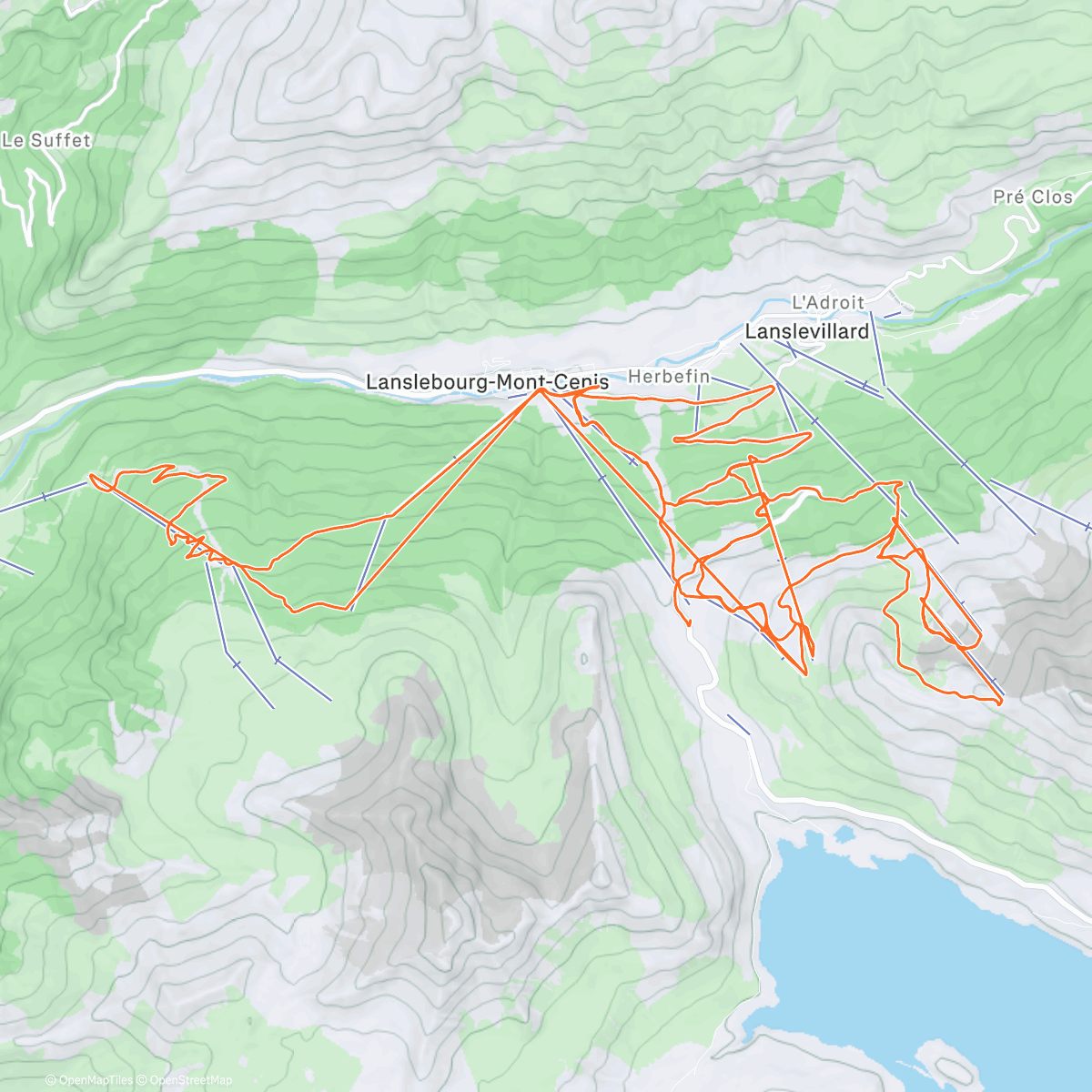 Карта физической активности (Val Cenis | J1)
