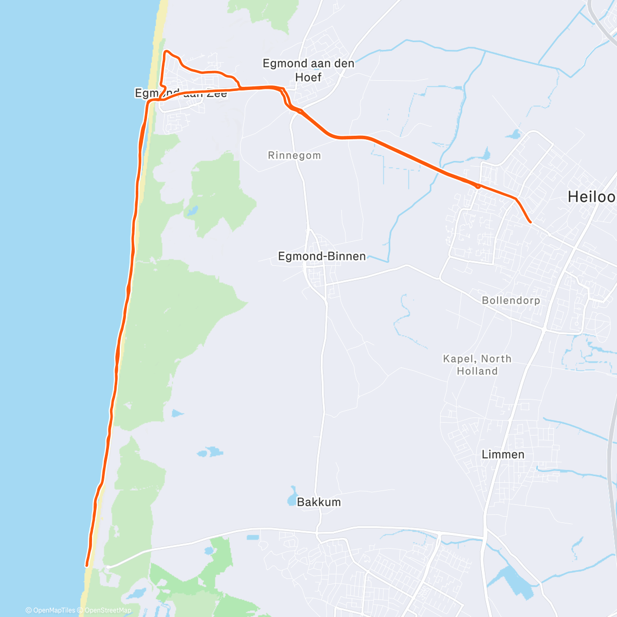 Map of the activity, Xmas Ride - Service Koers