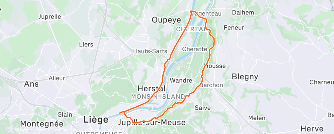 Map of the activity, Étangs de la Julienne