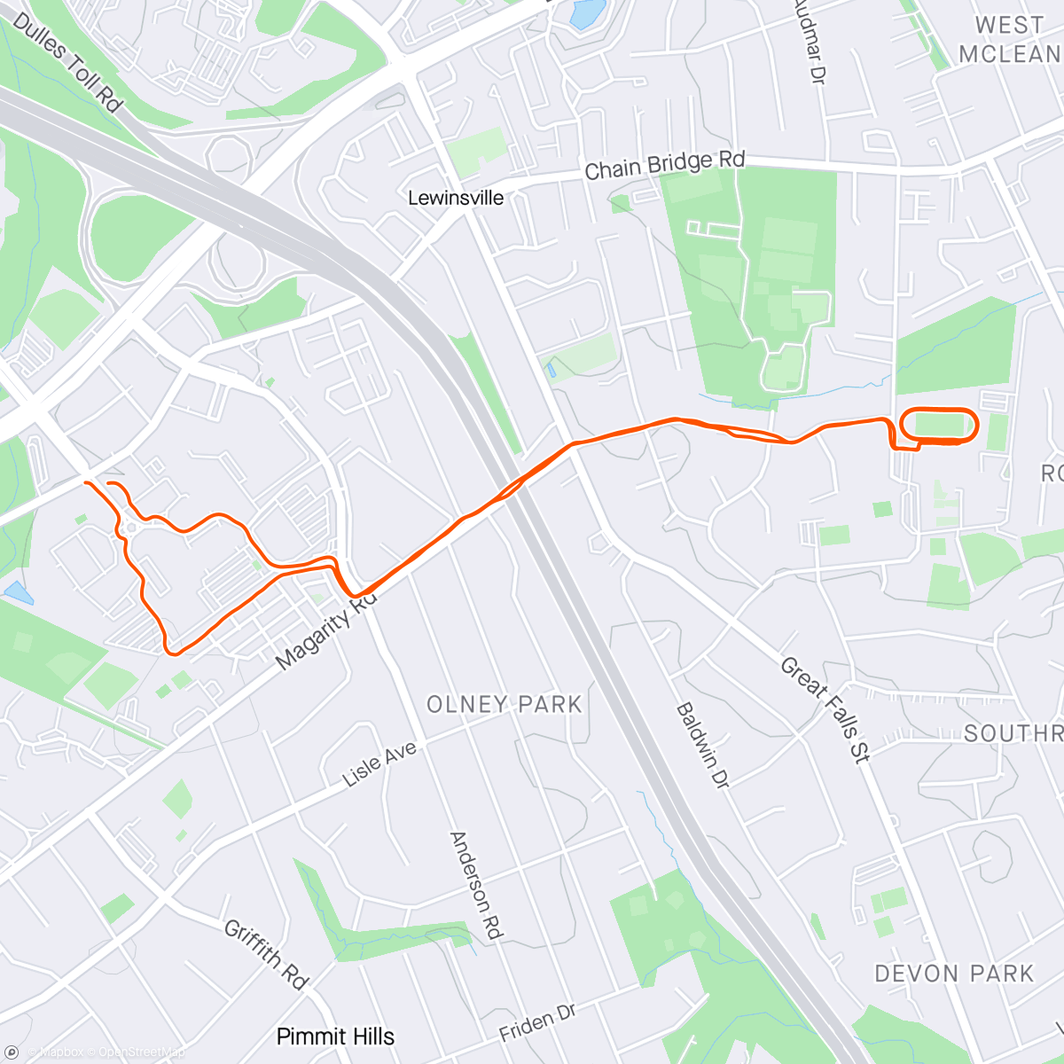 Mapa de la actividad (Morning Run 🇺🇸)
