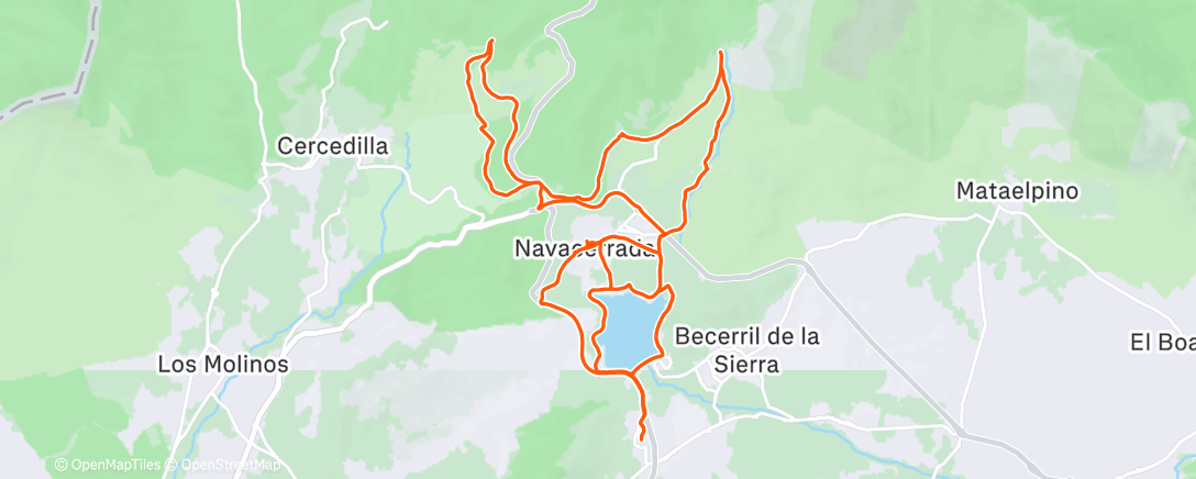 Map of the activity, Bicicleta de gravilla matutina